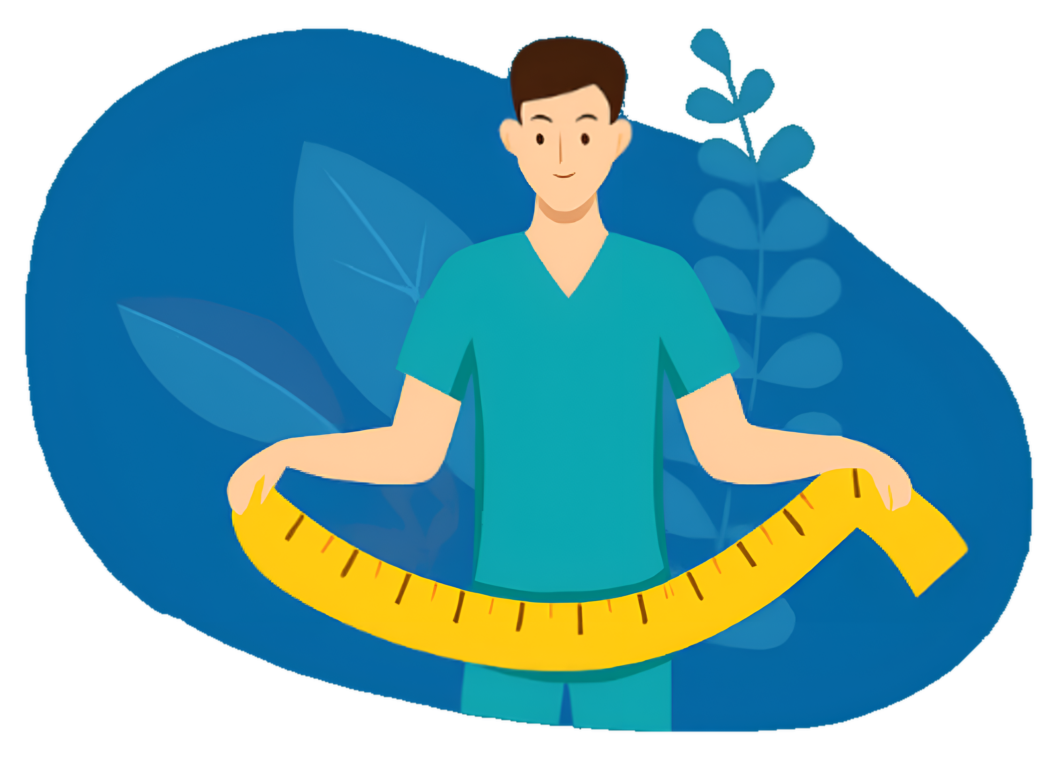 Doctor illustration representing weight management